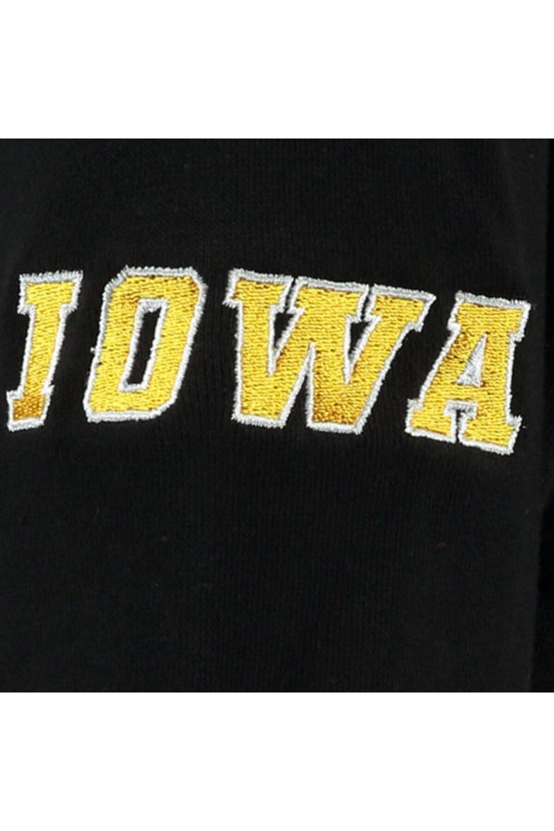 Women's Stadium Athletic Black Iowa Hawkeyes Big Logo Pullover Hoodie, Alternate, color, Black