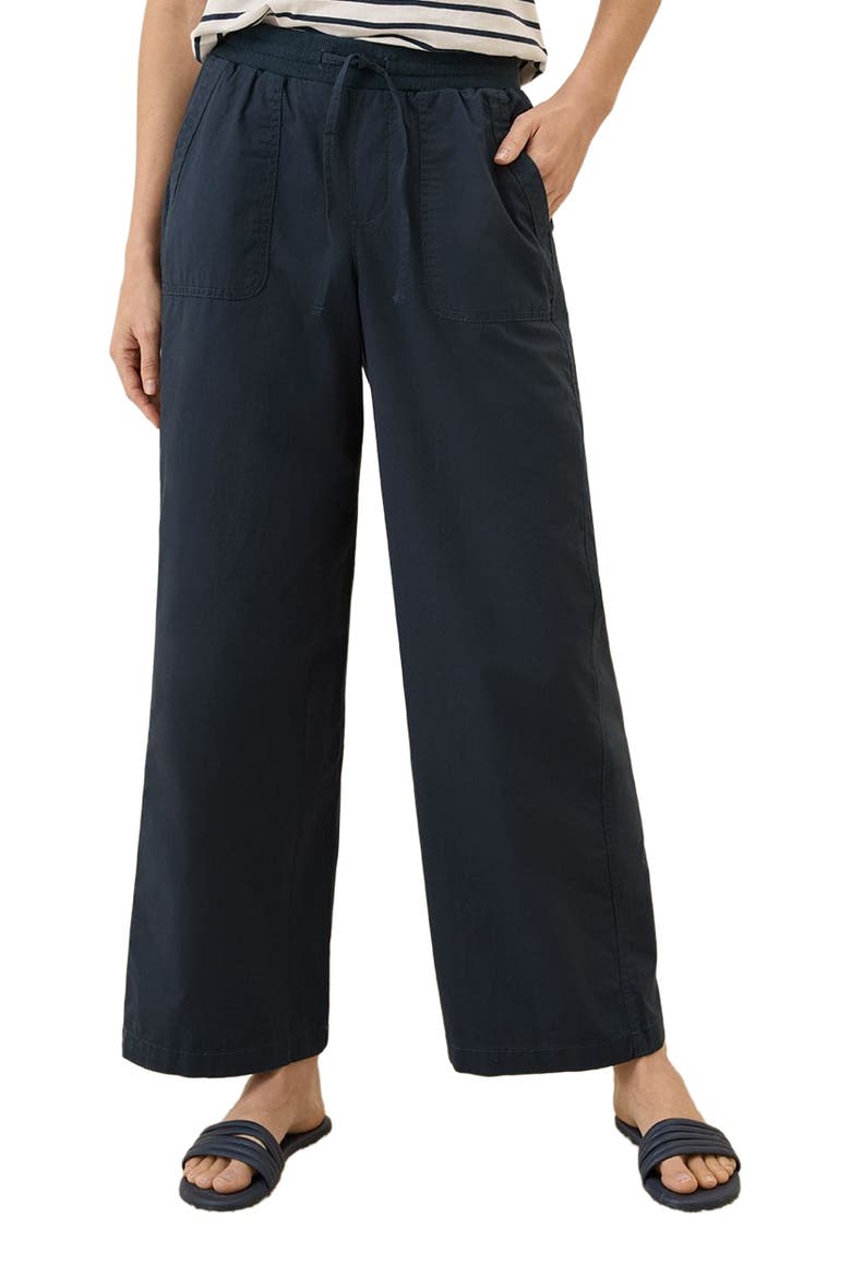 Organic Cotton Monterey Poplin Wide Leg, Alternate, color, Midnight Blue