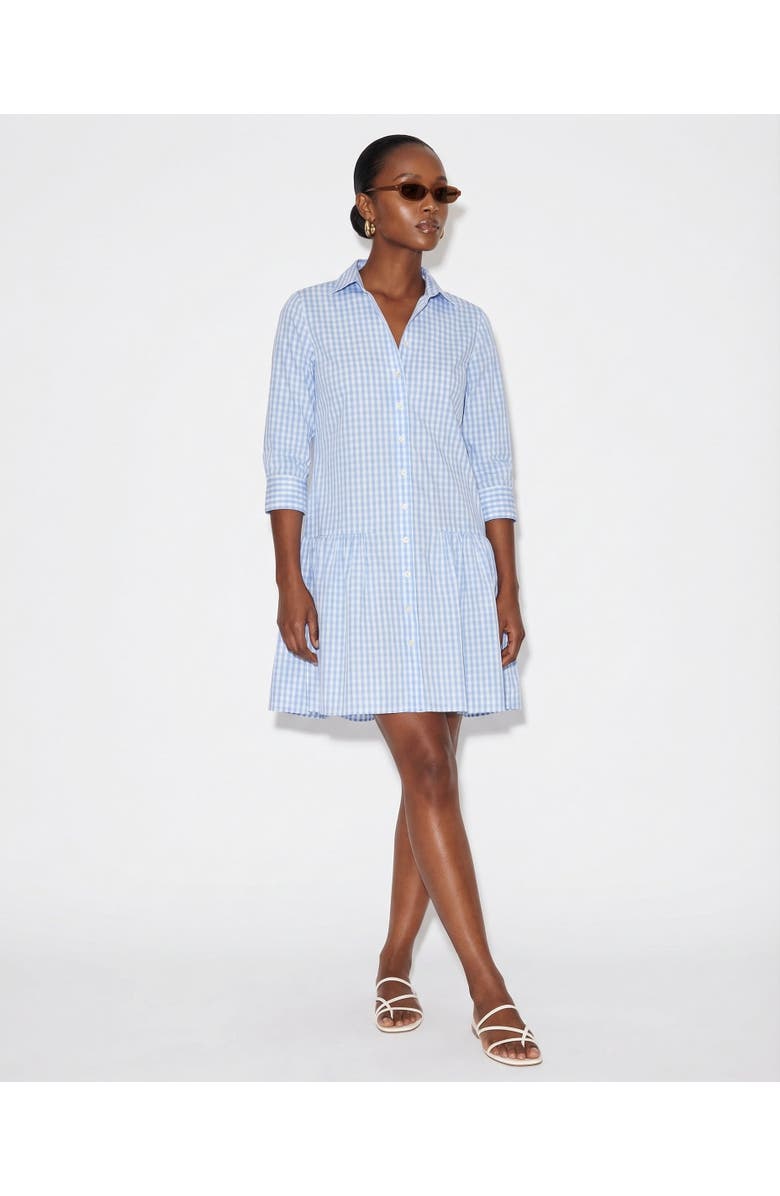 The Shirt by Rochelle Behrens The Drop Waist Shirt Dress, Alternate, color, Sky Blue Check