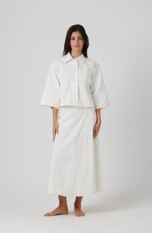 By Tess Collection Vivi Skirt In Cream