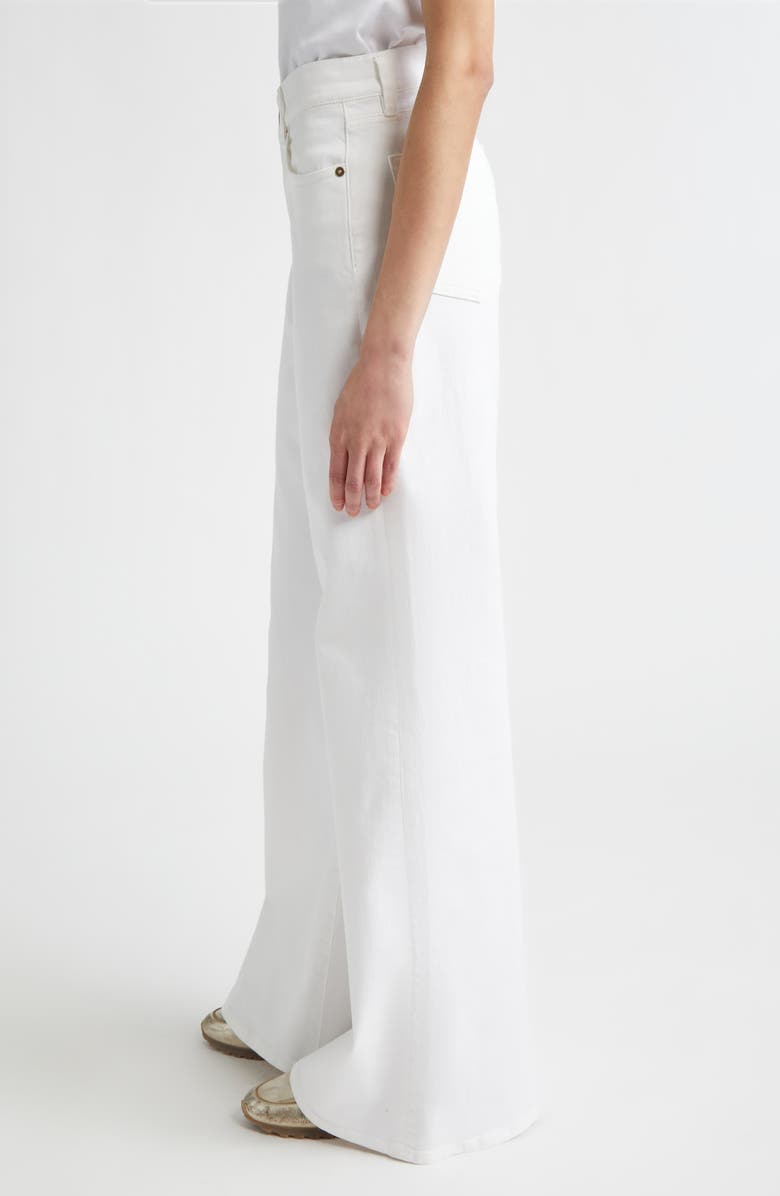 Eleventy Stretch Denim Flare Leg Jeans, Alternate, color, 01 White