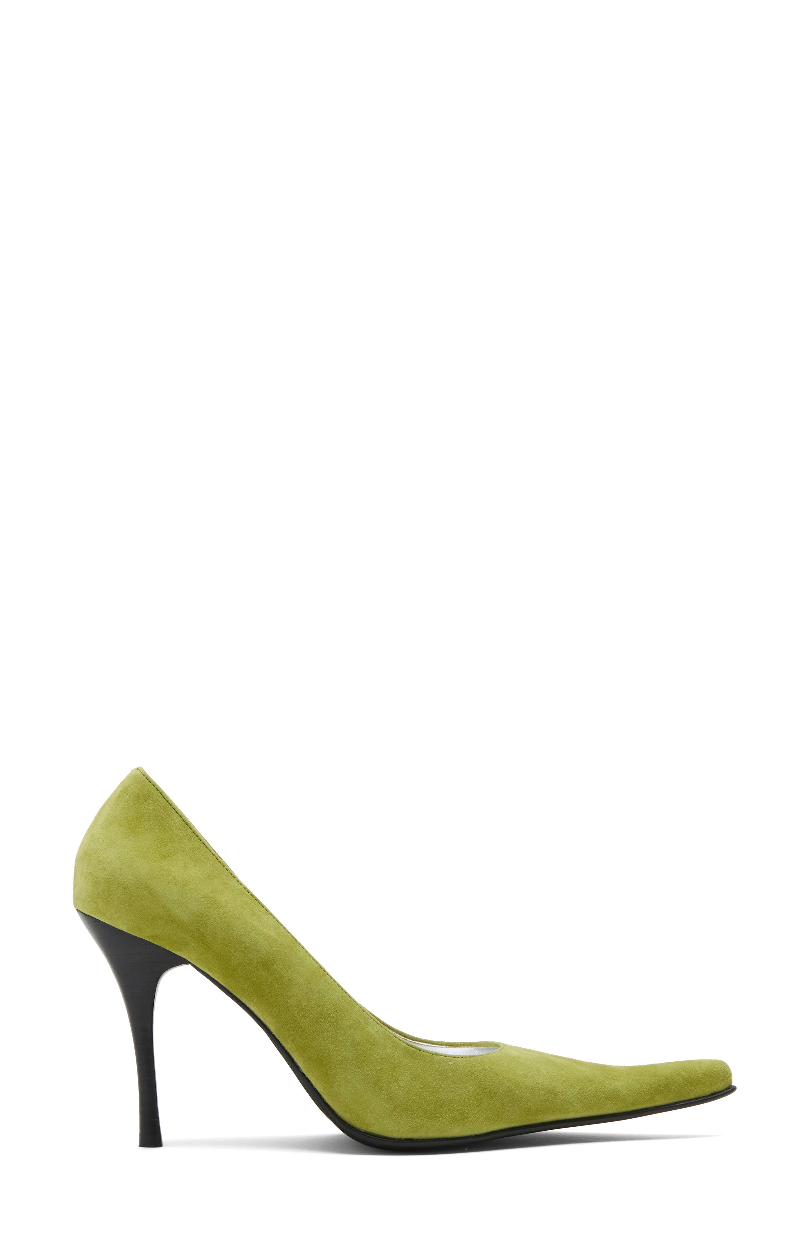 Kick It Pointed Toe Pump, Alternate, color, GREEN SUEDE