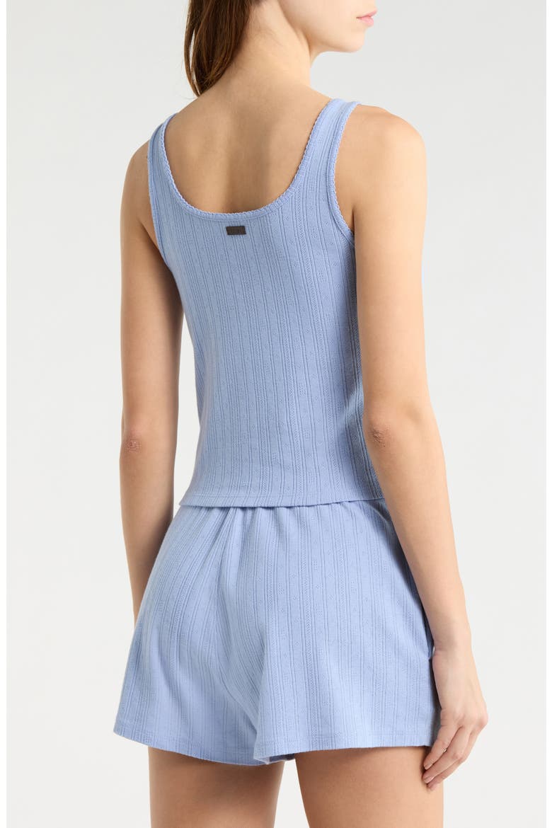 Pointelle Scoop Neck Sleep Tank, Main, color, BLUEBELL BLOOM