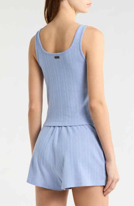 Pointelle Scoop Neck Sleep Tank