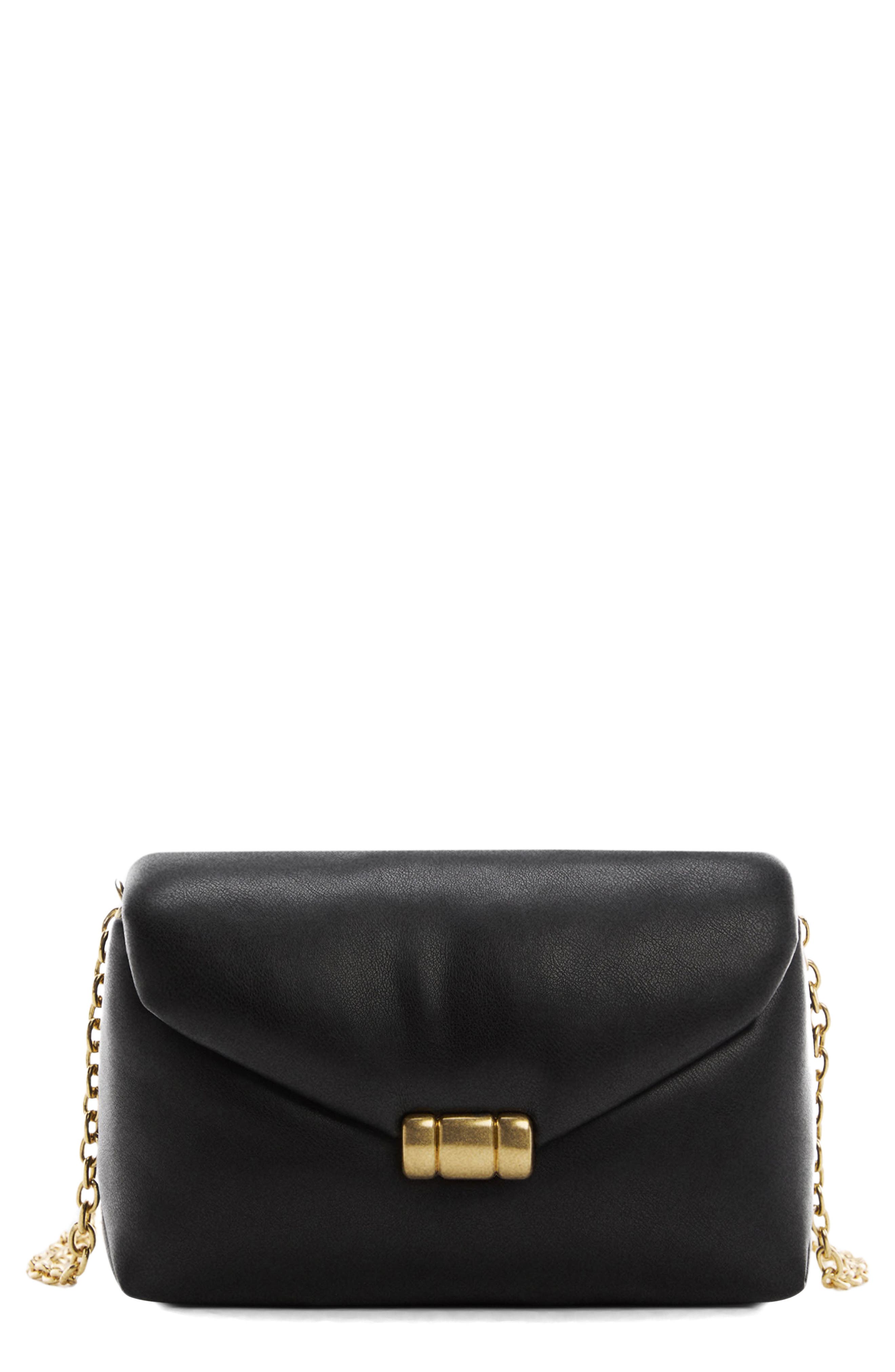MANGO Envelope Faux Leather Shoulder Bag, Main, color, 