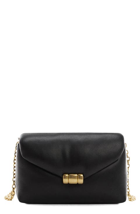 Envelope Faux Leather Shoulder Bag