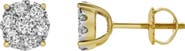 LuvMyJewelry Lab Grown Diamond Cluster Stud Earrings