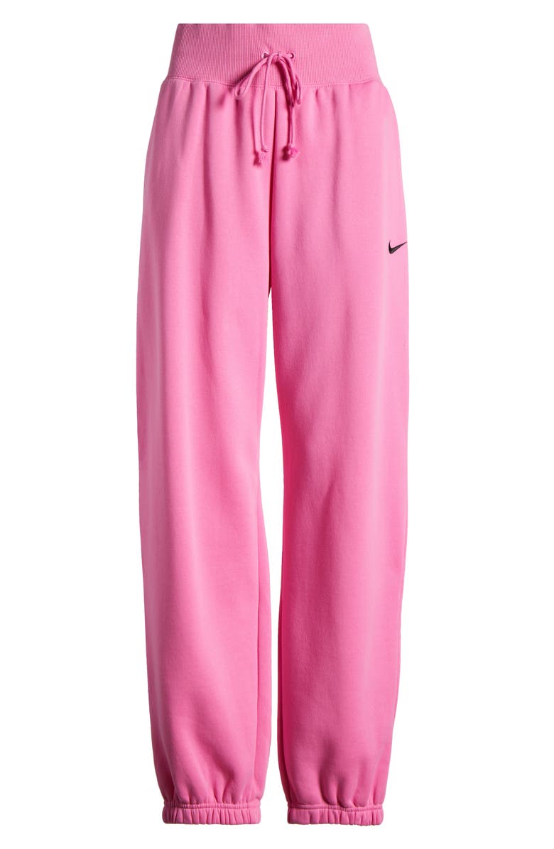 Nike Sportswear Phoenix High Waist Fleece Sweatpants, Alternate, color, Playful Pink/ Black
