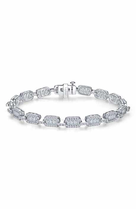 Lafonn Simulated Diamond Baguette Link Bracelet
