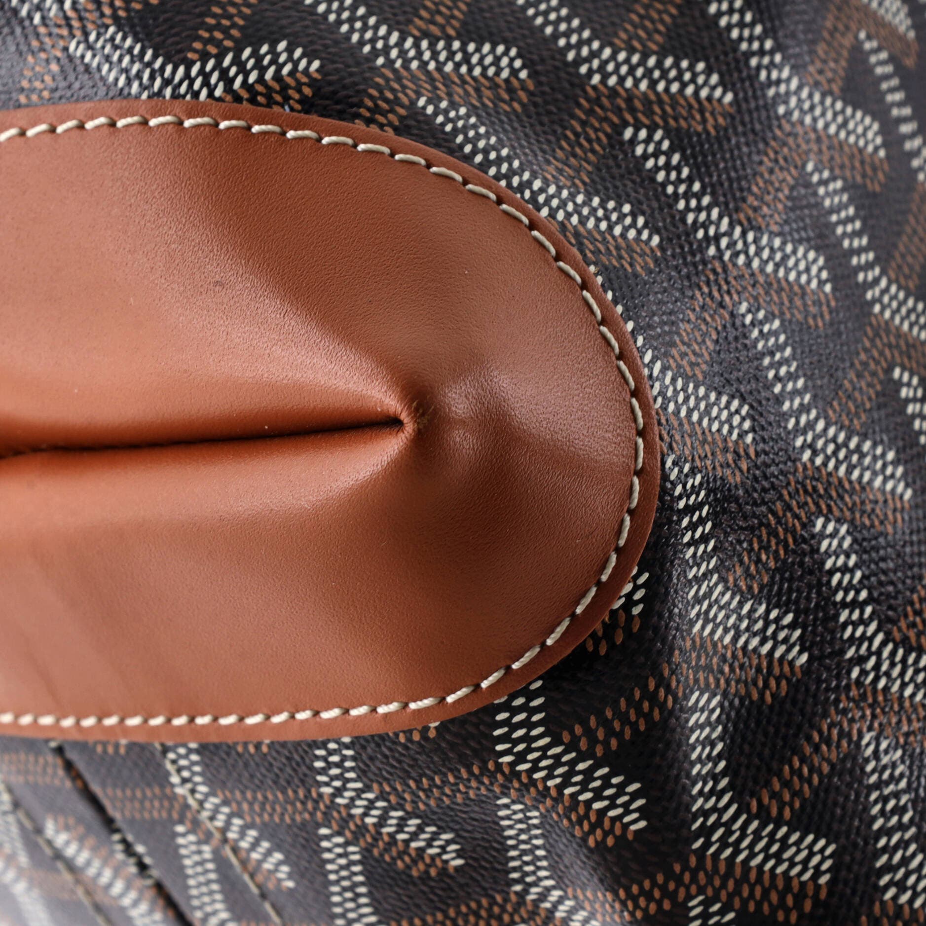 Pre-Owned Goyard Bellechasse Bag Coated Canvas PM, Alternate, color, Brown