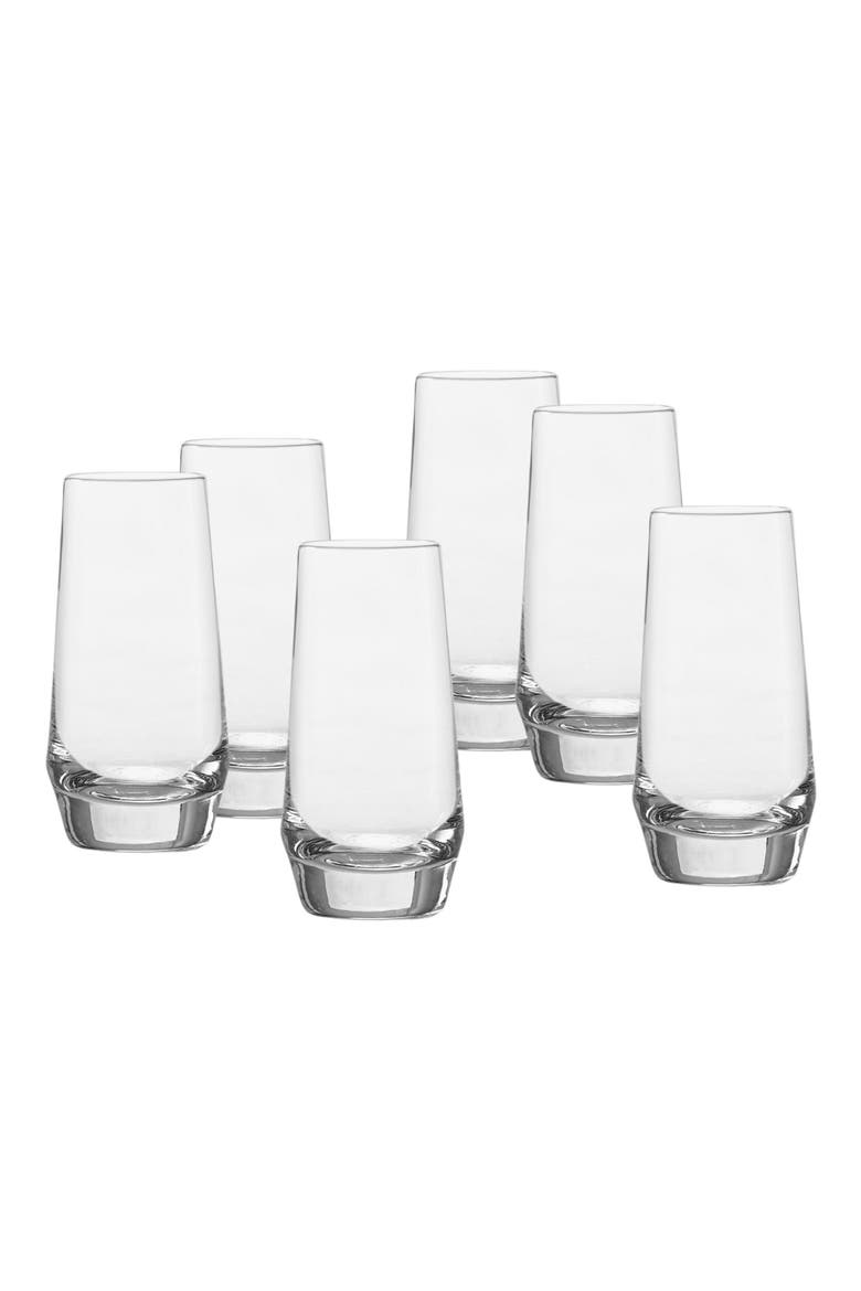 Pure Set of 6 Shot Glasses, Alternate, color, CLEAR