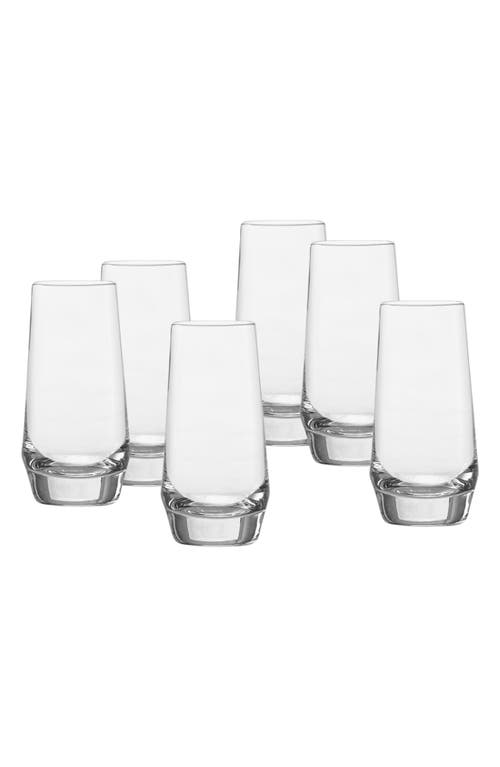 Schott Zwiesel Pure Set Of 6 Shot Glasses In Clear
