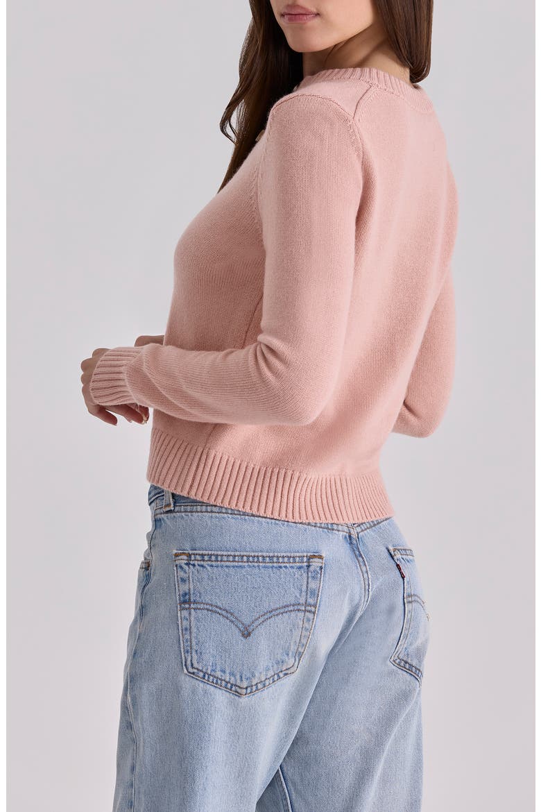 Signature Peach Merino Wool Blend Cardigan, Alternate, color, PEACH