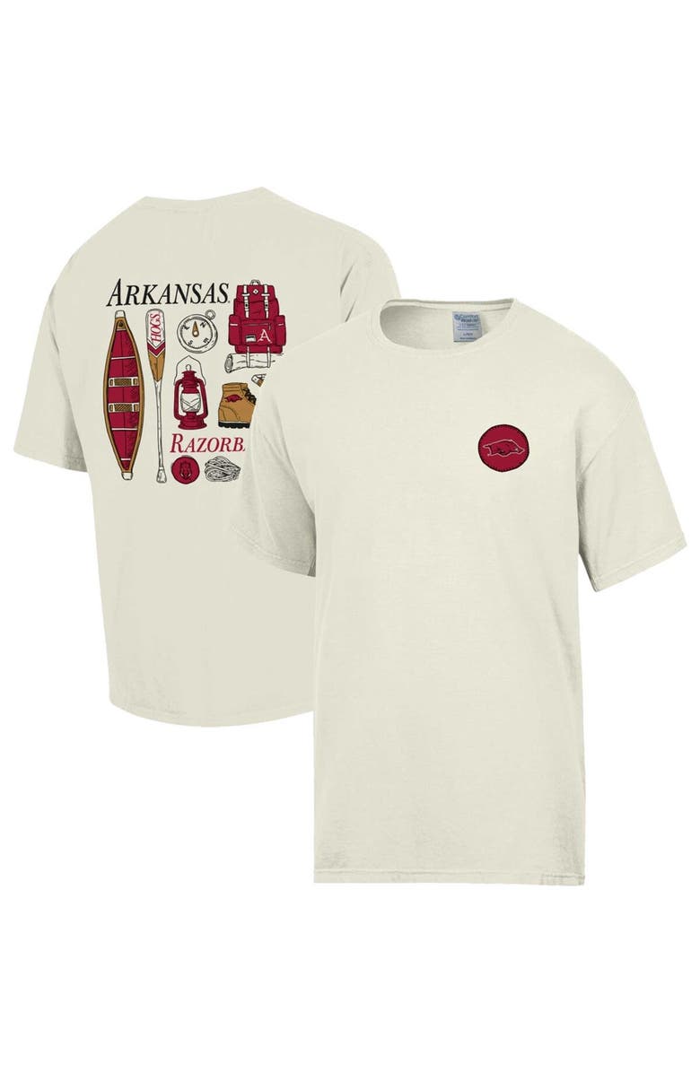 Comfort Wash Men's Comfort Wash Cream Arkansas Razorbacks Camping Trip T-Shirt, Main, color, Cream