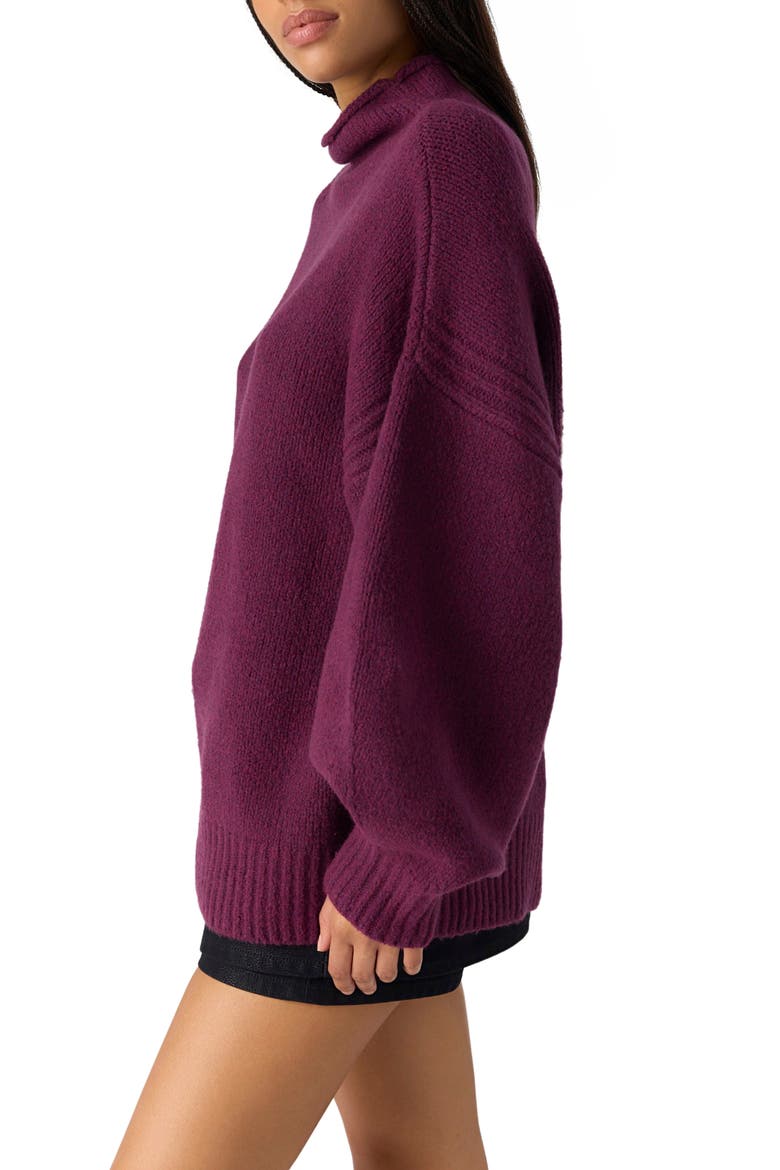 Beaumont Mock Neck Tunic Sweater, Alternate, color, WINTER BLOOM MELANGE
