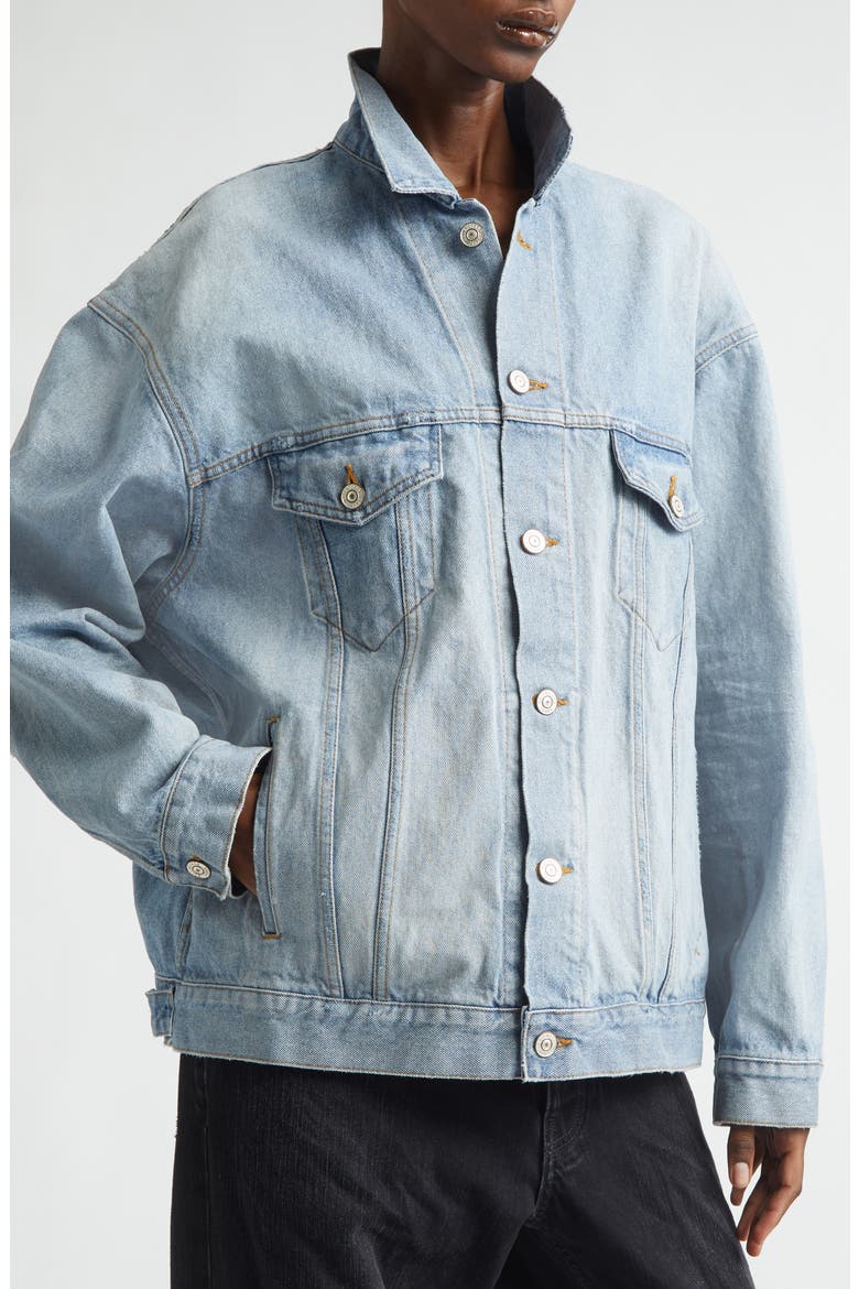 Regular Fit Denim Jacket, Alternate, color, DIRTY LIGHT BLUE