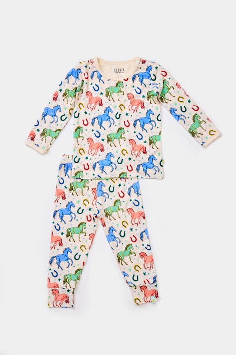 Long Sleeve Pajama Set - Horses (Baby)