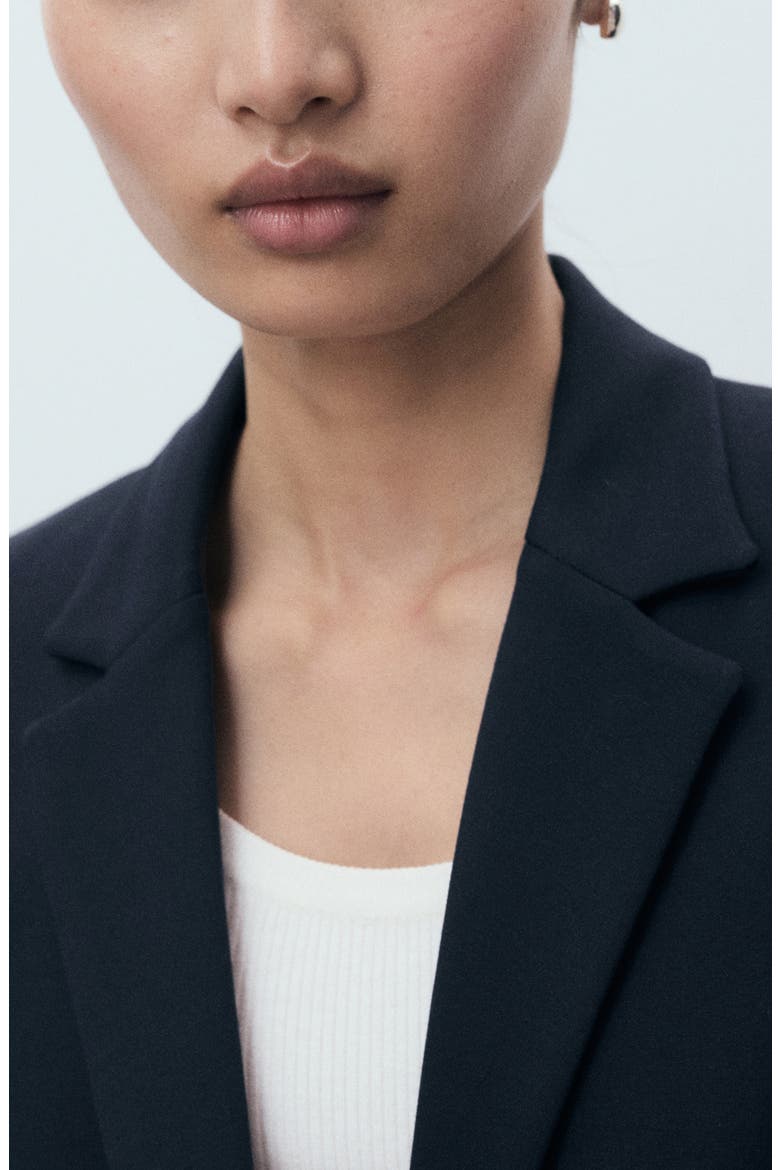 Fitted Suit Jacket, Alternate, color, NAVY