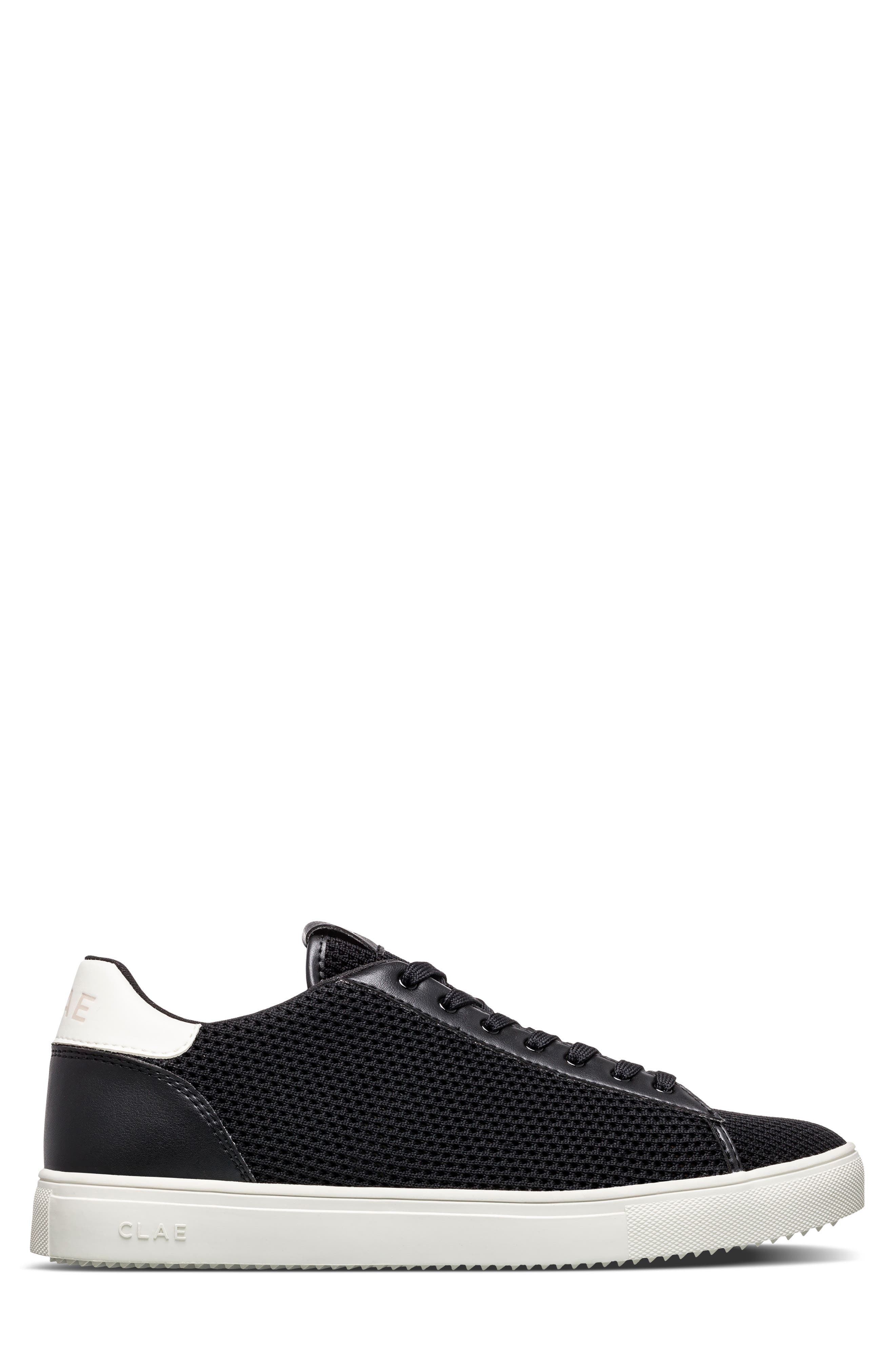 CLAE Bradley Knit Low Top Sneaker, Alternate, color, Black White Cactus