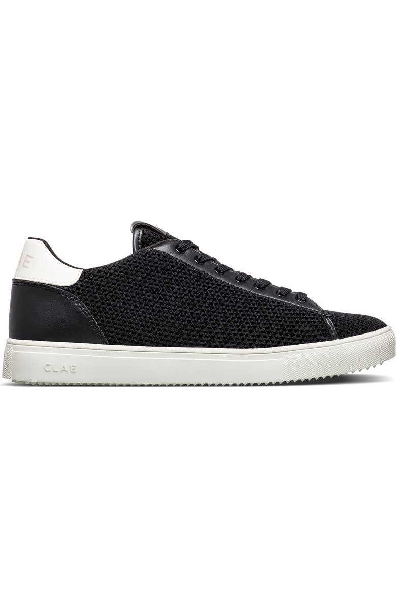 CLAE Bradley Knit Low Top Sneaker, Alternate, color, Black White Cactus
