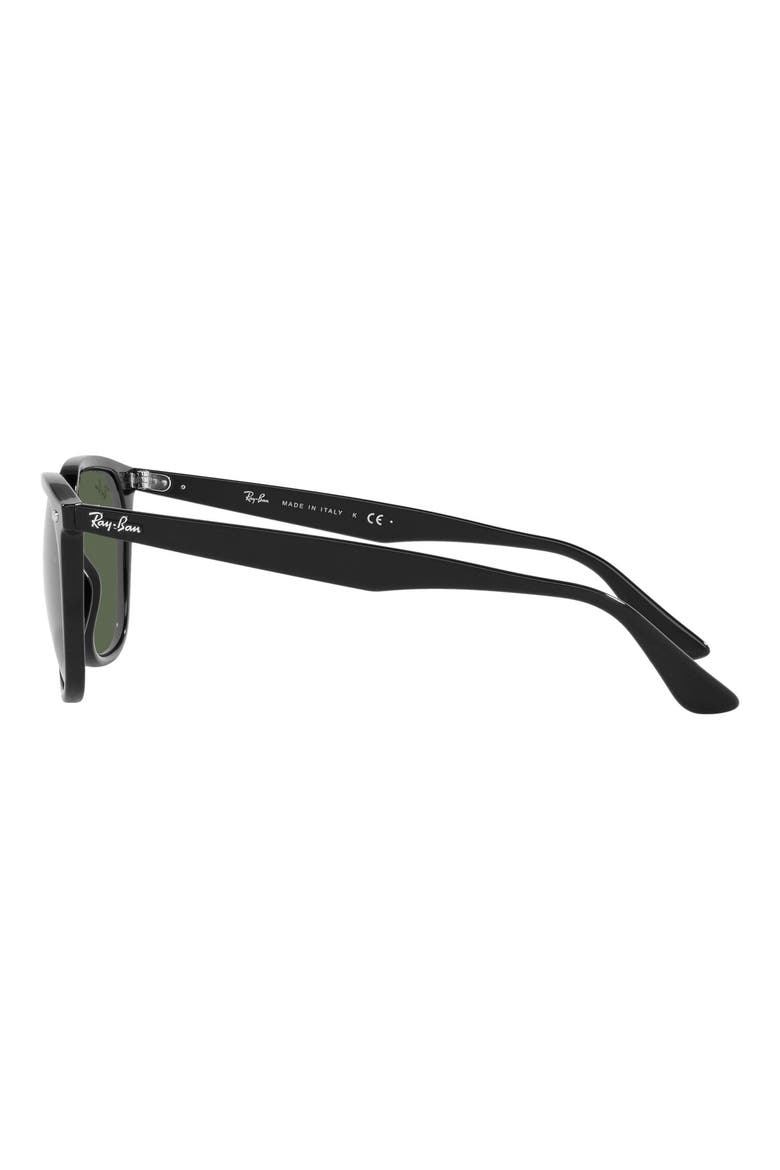 55mm Round Sunglasses, Alternate, color, BLACK/ DARK GREEN