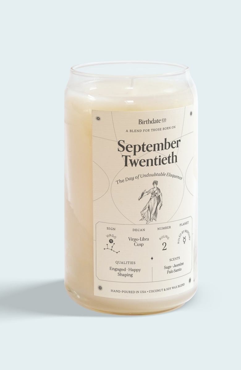 Birthdate Co. The September Birthday Candle, Main, color, 