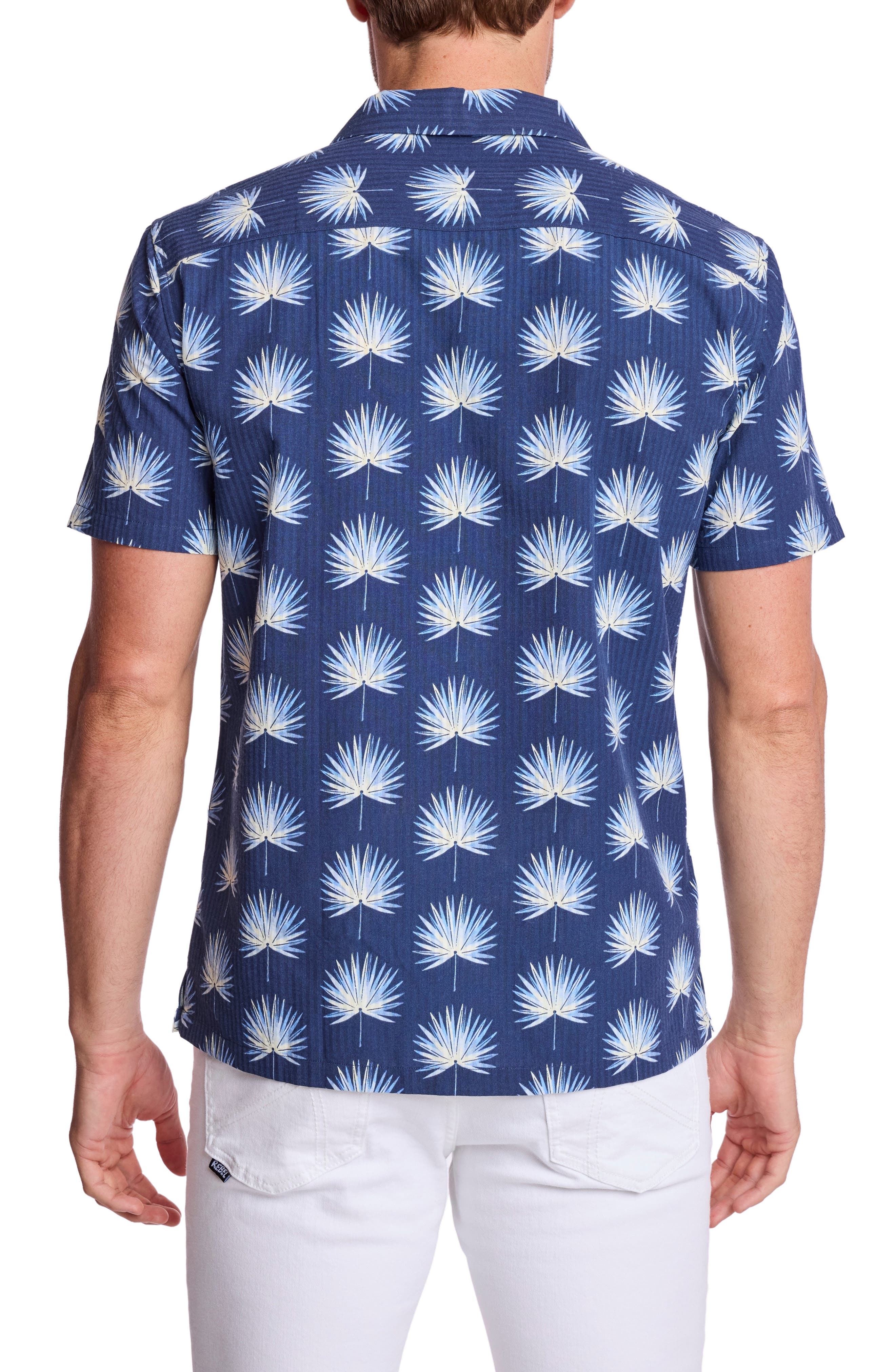 Frond Cotton Blend Camp Shirt - image 2
