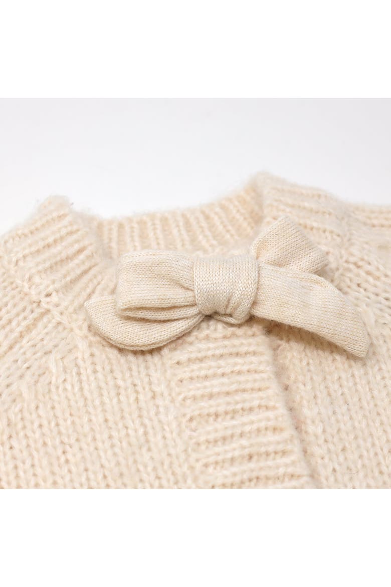 Scandi Bow Cardigan-Toddler, Little Kid, Alternate, color, Cream Heather