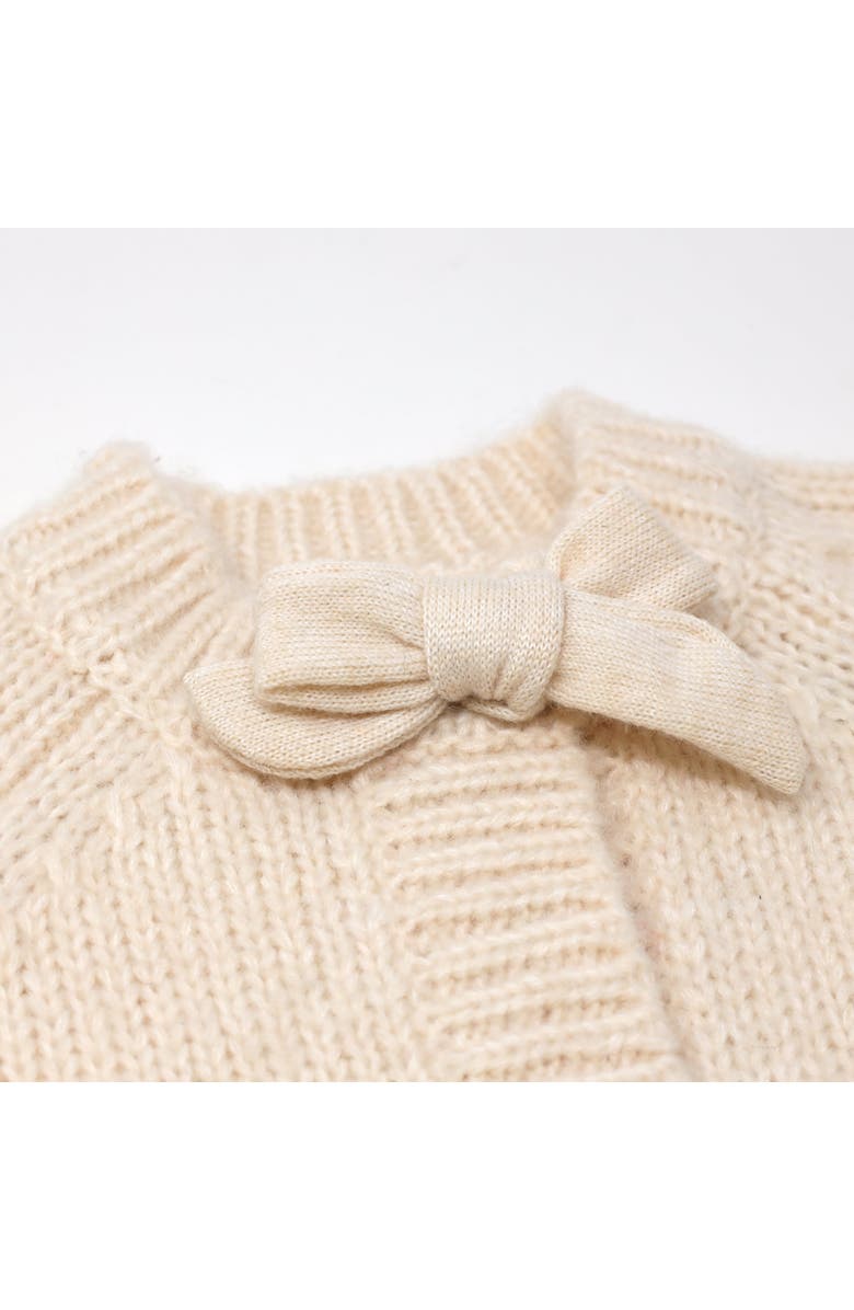 Oh baby! Brand Scandi Bow Cardigan- Infant, Alternate, color, Cream Heather
