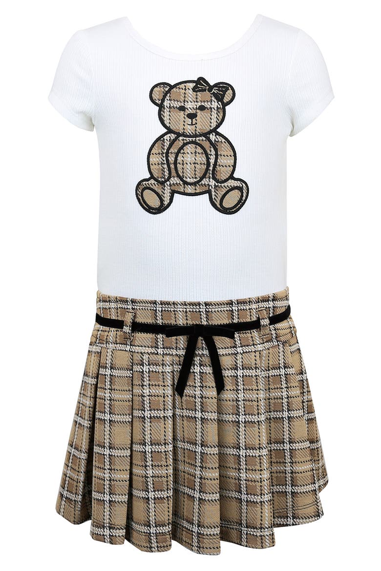 Kids' Teddy Marsha Dress, Main, color, IVORY/ TAN