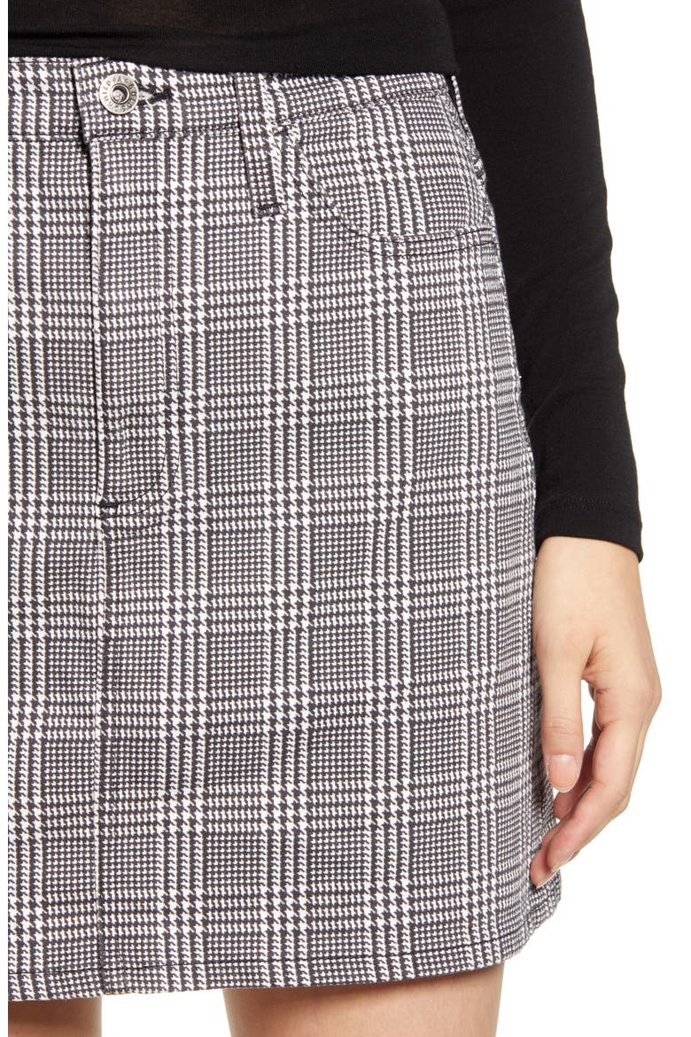 Harlo Plaid Miniskirt, Alternate, color, HOUNDS PL WHITE