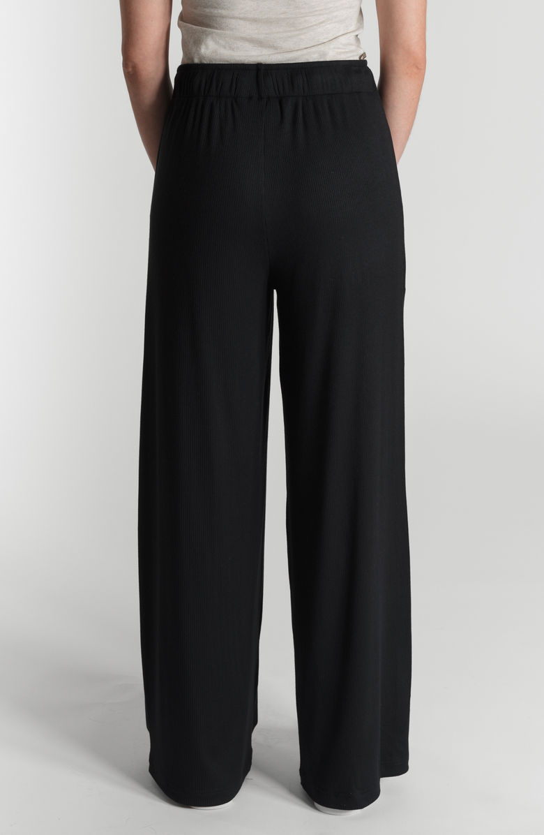 LEISURE LAB Modal Rib Flow Pant, Alternate, color, Black