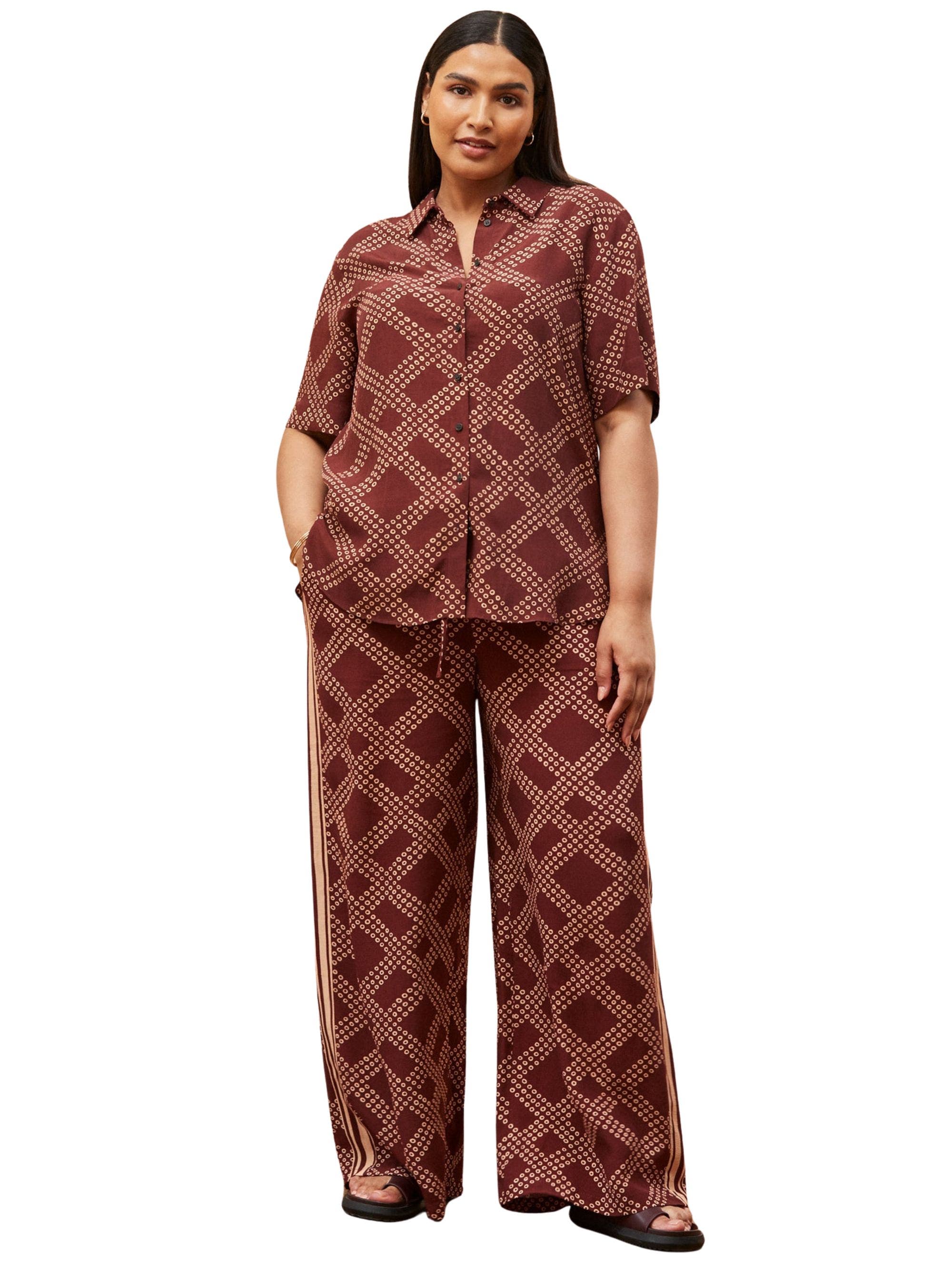 Geo Print Wide Leg Trouser - image 2