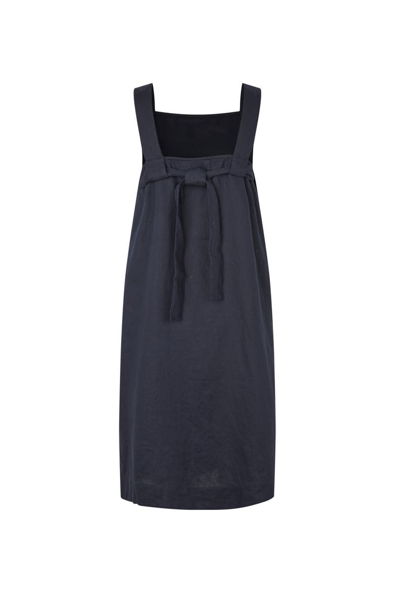 Manoriane Linen Midi Dress, Alternate, color, Navy