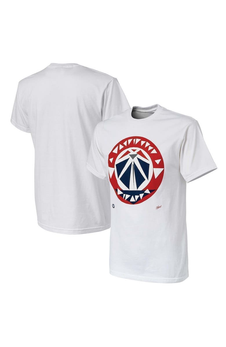 NBA X Naturel Men's NBA x Naturel White Washington Wizards No Caller ID T-Shirt, Alternate, color, White