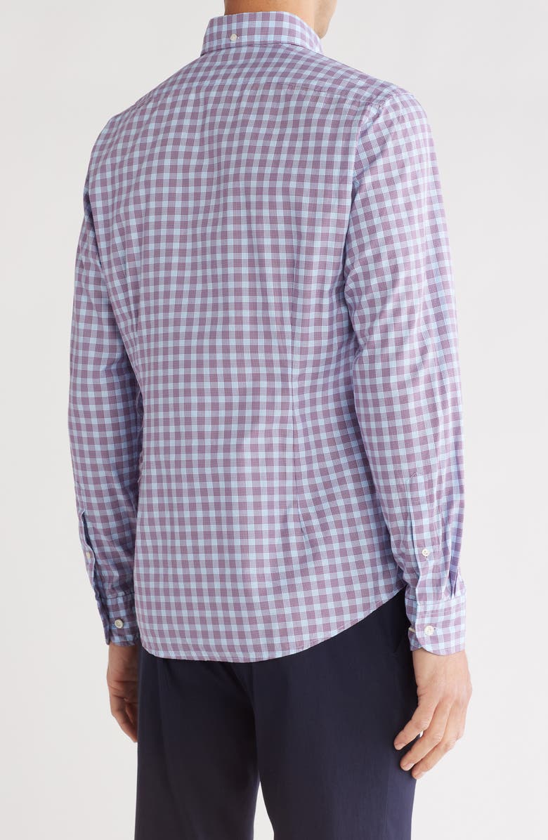 Eton Contemporary Fit Plaid Stretch Cotton Button Down Dress Shirt, Alternate, color,
