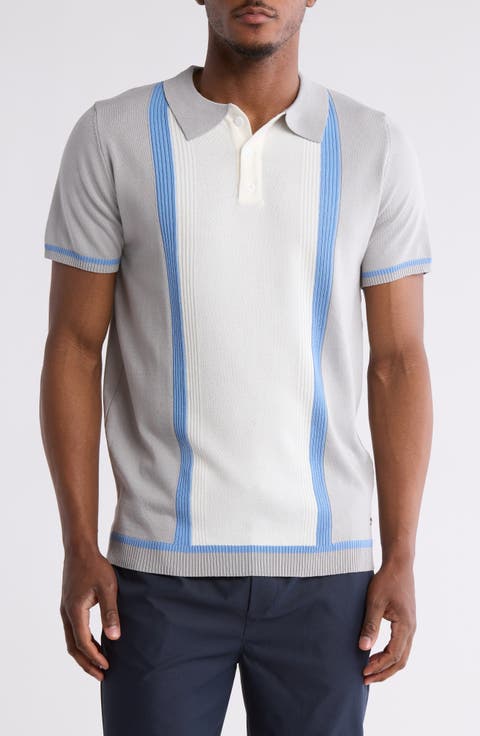 Colorblock Sweater Knit Polo