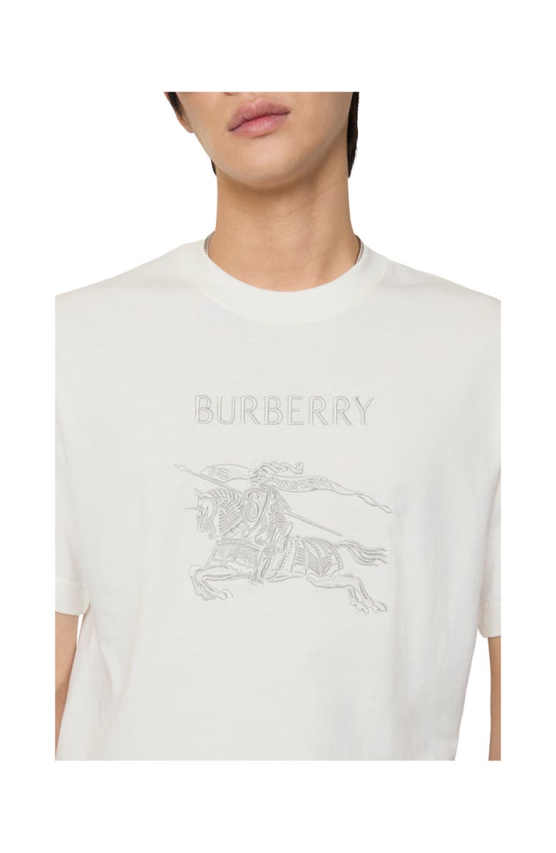 Burberry Knight Cotton T-shirt, Alternate, color, Chalk White