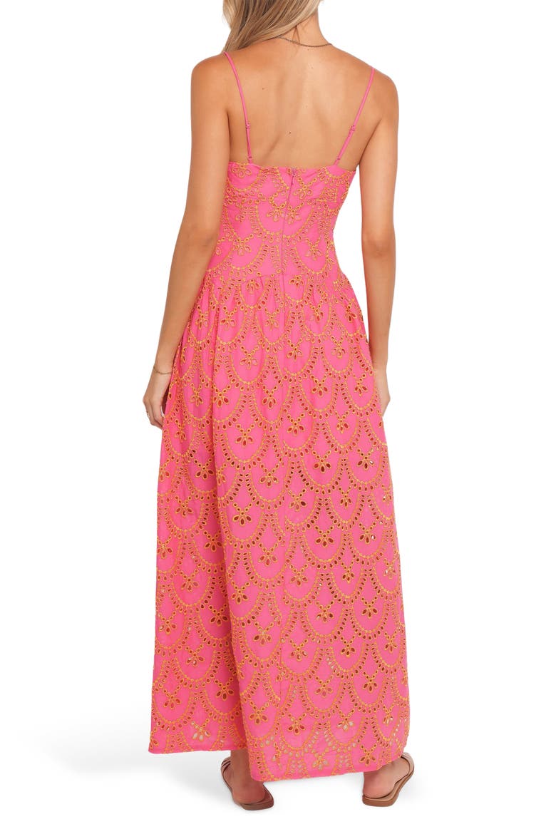 Sonny Cotton Eyelet Maxi Dress, Alternate, color, PINK/ ORANGE