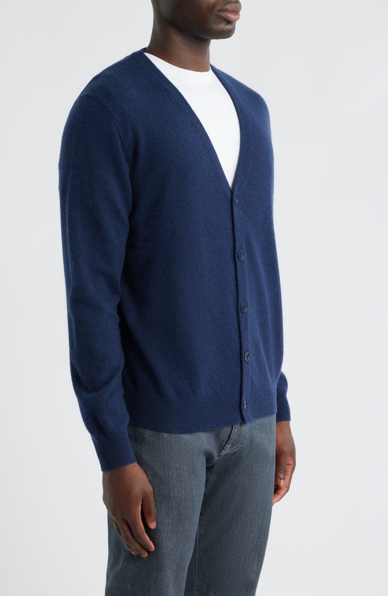 Nordstrom V-Neck Cashmere Cardigan, Alternate, color, Navy Still