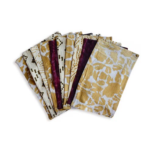 Ichcha Zero Waste Cotton Towels (set Of 10) In Sand