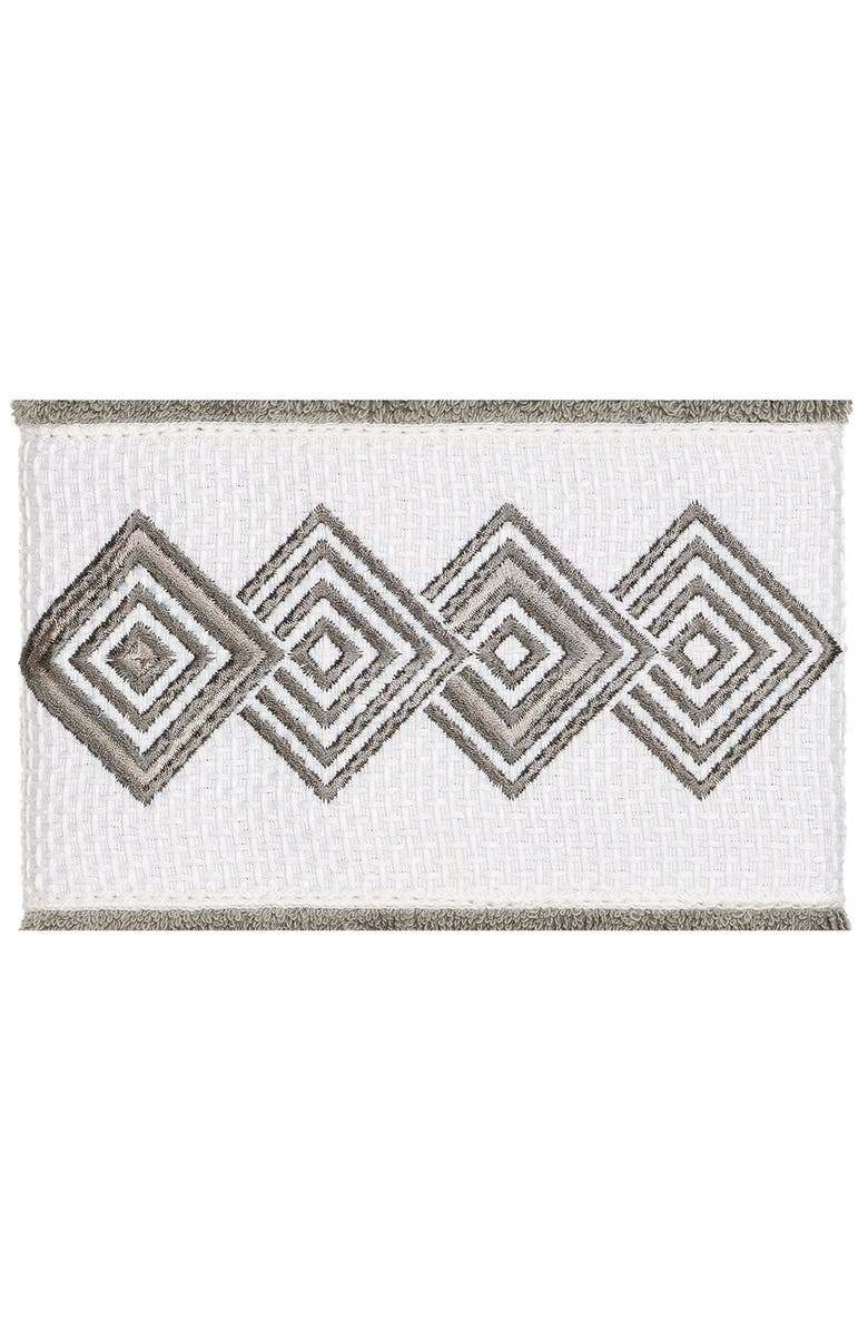 Linum Home Textiles Noah Embellished Hand Towel - Dark Grey, Alternate, color, Dark Grey