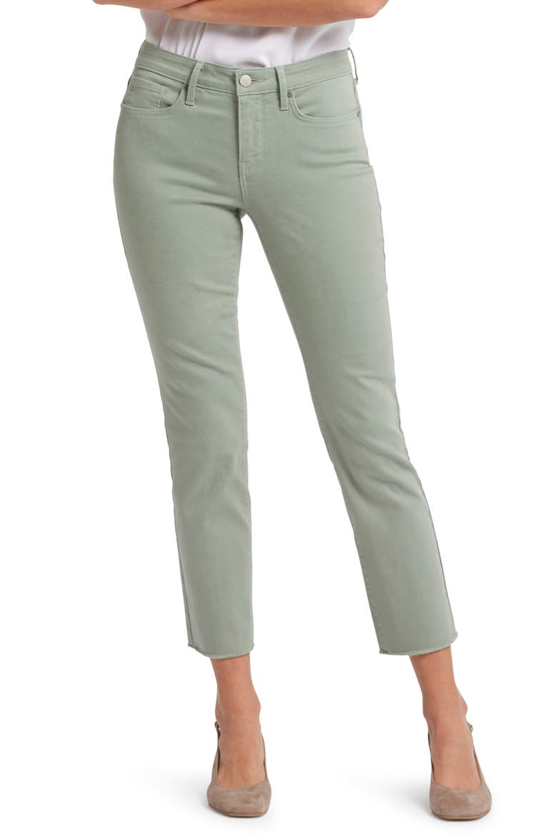 Sheri Frayed Hem Slim Jeans, Main, color, LILY PAD
