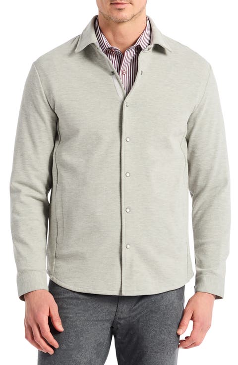 Kellan Knit Snap-Up Shirt Jacket
