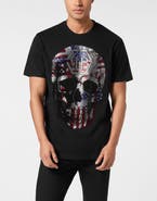 PHILIPP PLEIN Round Neck T-Shirt Skull America Men
