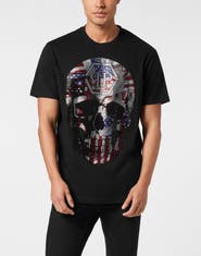 PHILIPP PLEIN Round Neck T-Shirt Skull America Men