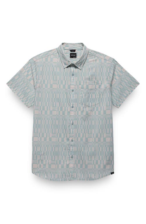 Prana Stimmersee Short Sleeve Button-up Shirt In Saltwater Drops