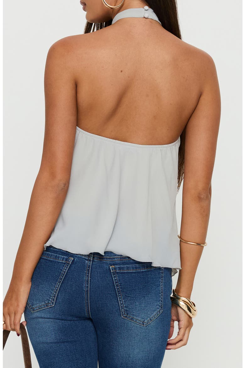 Darlinn Hardware Halter Top, Alternate, color, GREY