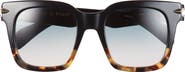 rag & bone 51mm Polarized Mirrored Square Sunglasses