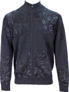 Lords of Harlech Frederick Merino Wool Silk Cashmere Full-Zip Cardigan Sweater